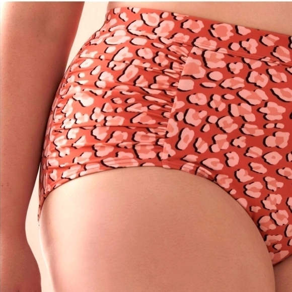 CACTUS swim bathing suit bottom high waist size X leopard print New - Picture 4 of 8